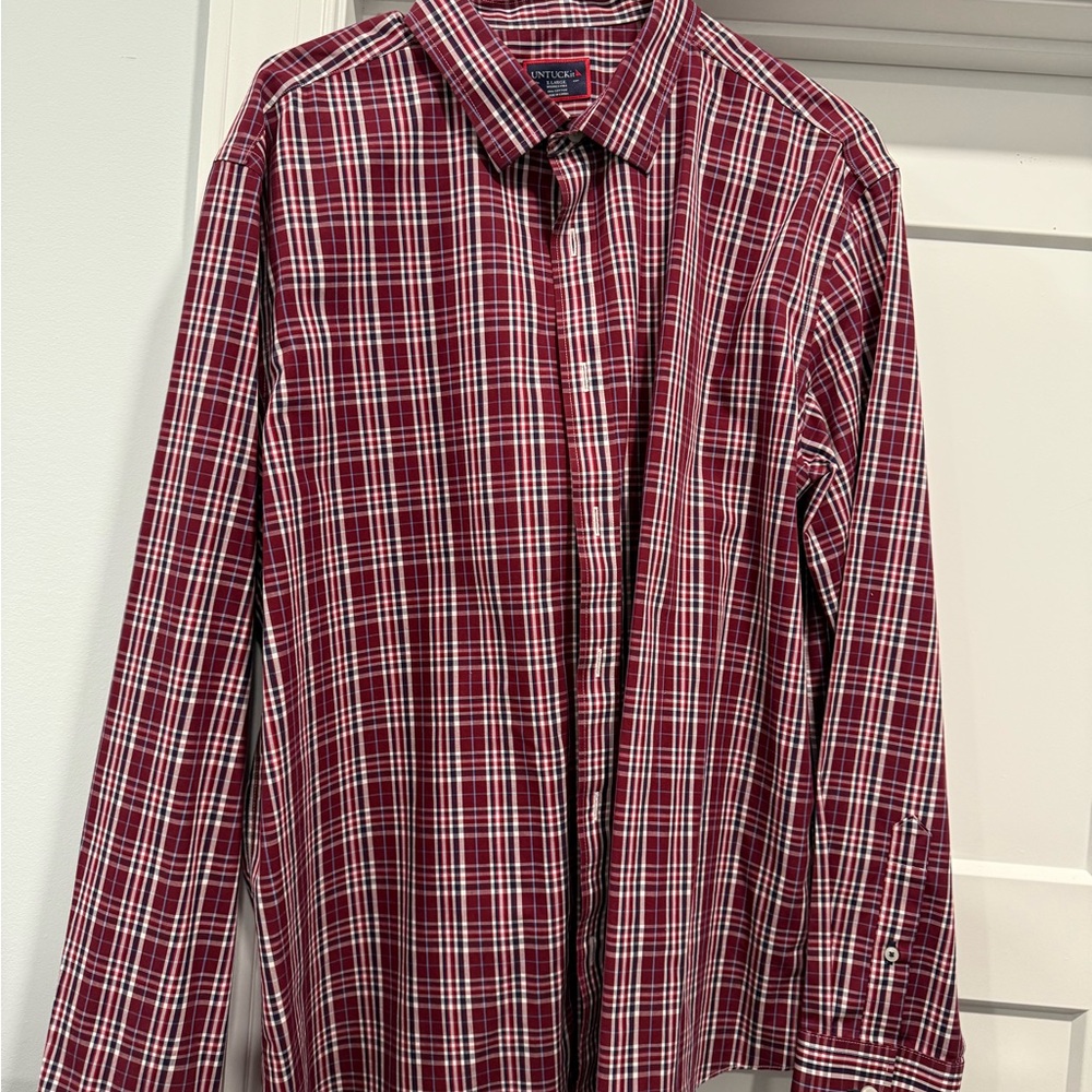 Red Plaid Men's Shirt